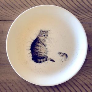 NWT Set of 4 Royal Worcester Portmeirion Wrendale Cat & Mouse 8” Salad Plate